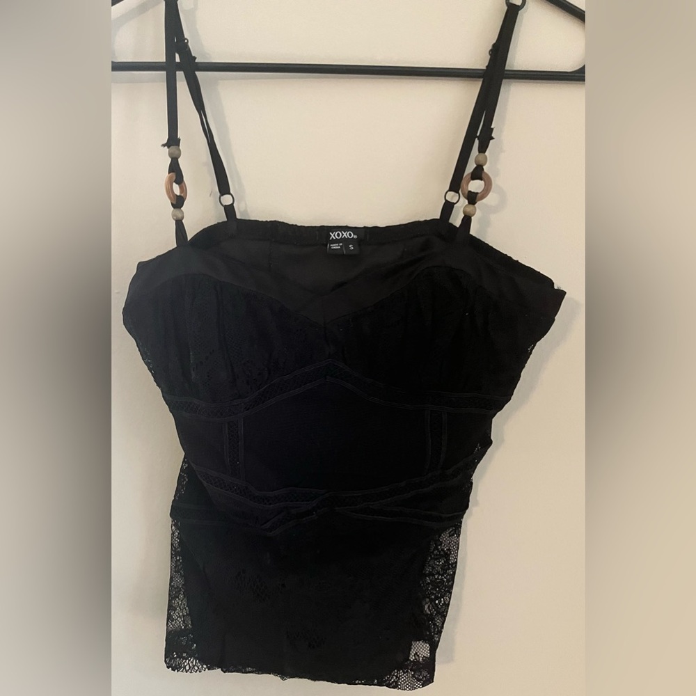 Xoxo Black Lace Women’s S shirt